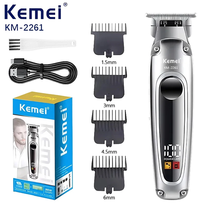 Kemei KM-2261 электрическая машинка для стрижки волос USB перезаряжаемый беспроводной