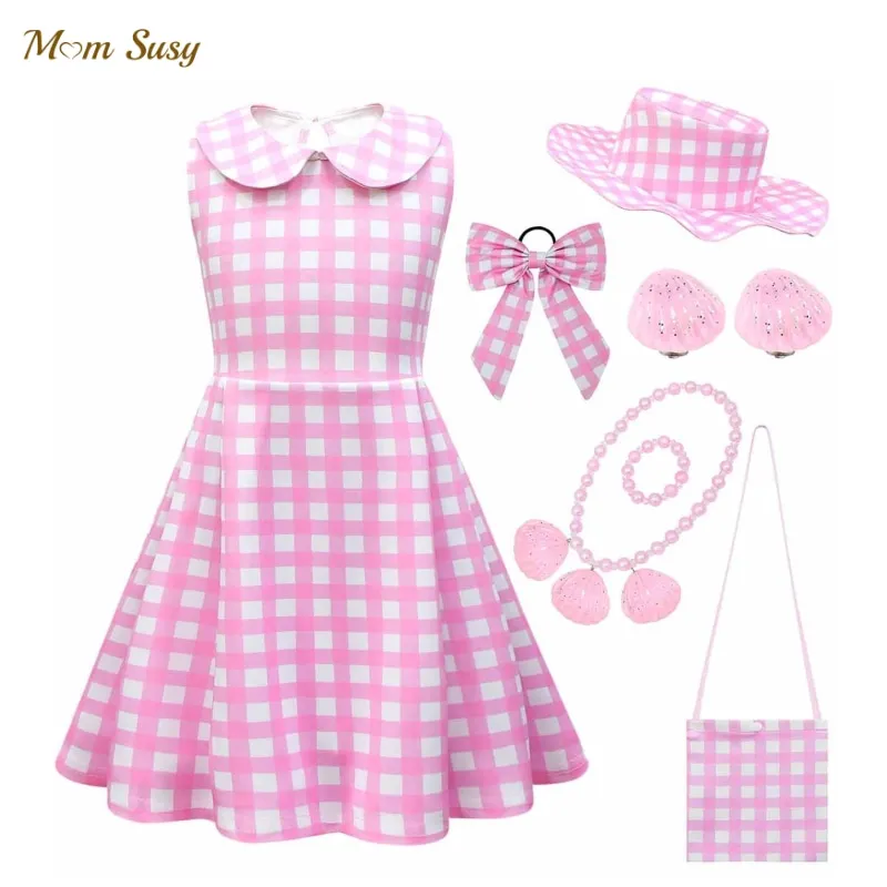 

Baby Girl Princess Pink Dress Toddler Teen Child Peter Pan Collar Vestido Party Pageant Birthday Cosplay Baby Clothes 2-12Y