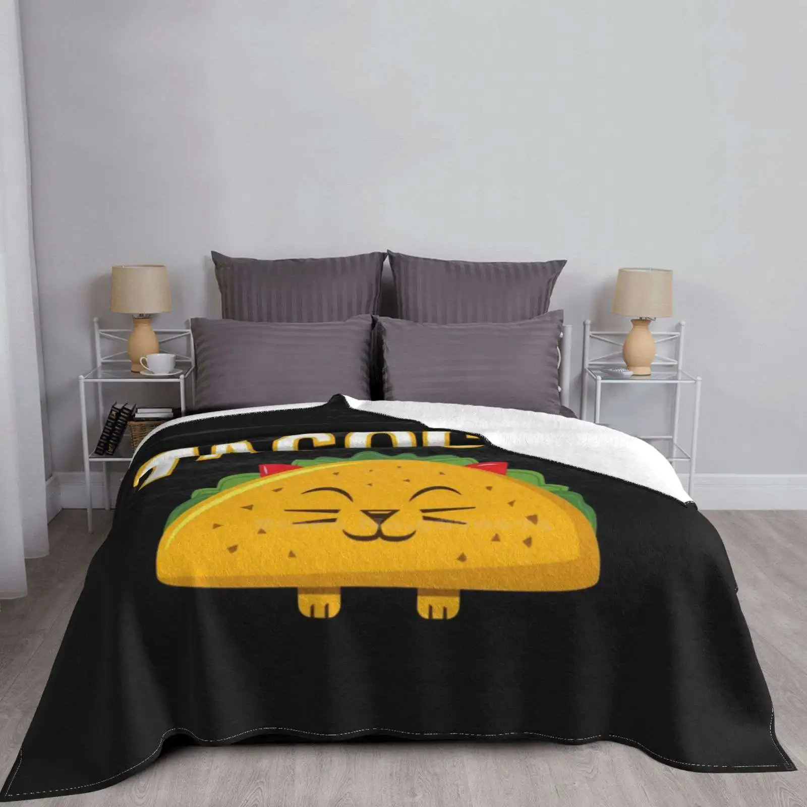 Милое Tacocat новое продаваемое фланелевое мягкое одеяло с индивидуальным принтом