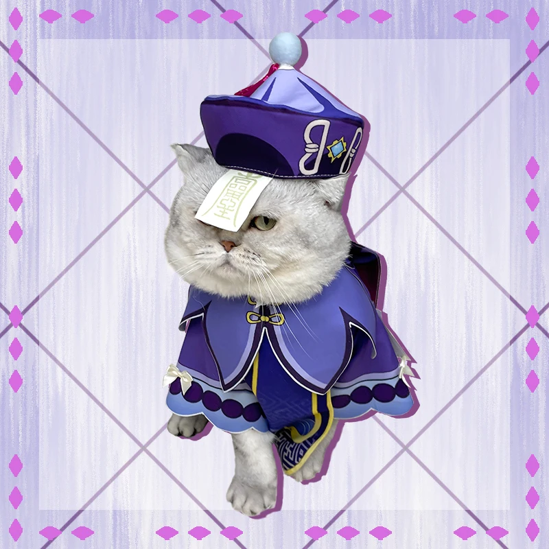 

Anime Game Genshin Impact Zhongli Theme Little Cat Clothes Coat Cosplay Costume Take Photo Props Dog Pet Supplies Accessories
