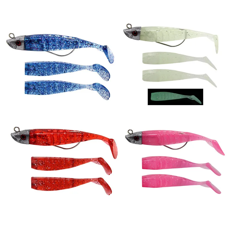 

1 комплект, 2 сменных приманки 8 см, 8,5 г, джиг, Мягкая приманка, рыболовная приманка, свинцовый блок, «сделай сам», морская приманка для окуня, м...