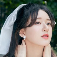 korean bow style hairpin for women fashion retro white hair accessories girl birthday gift bridal headdress