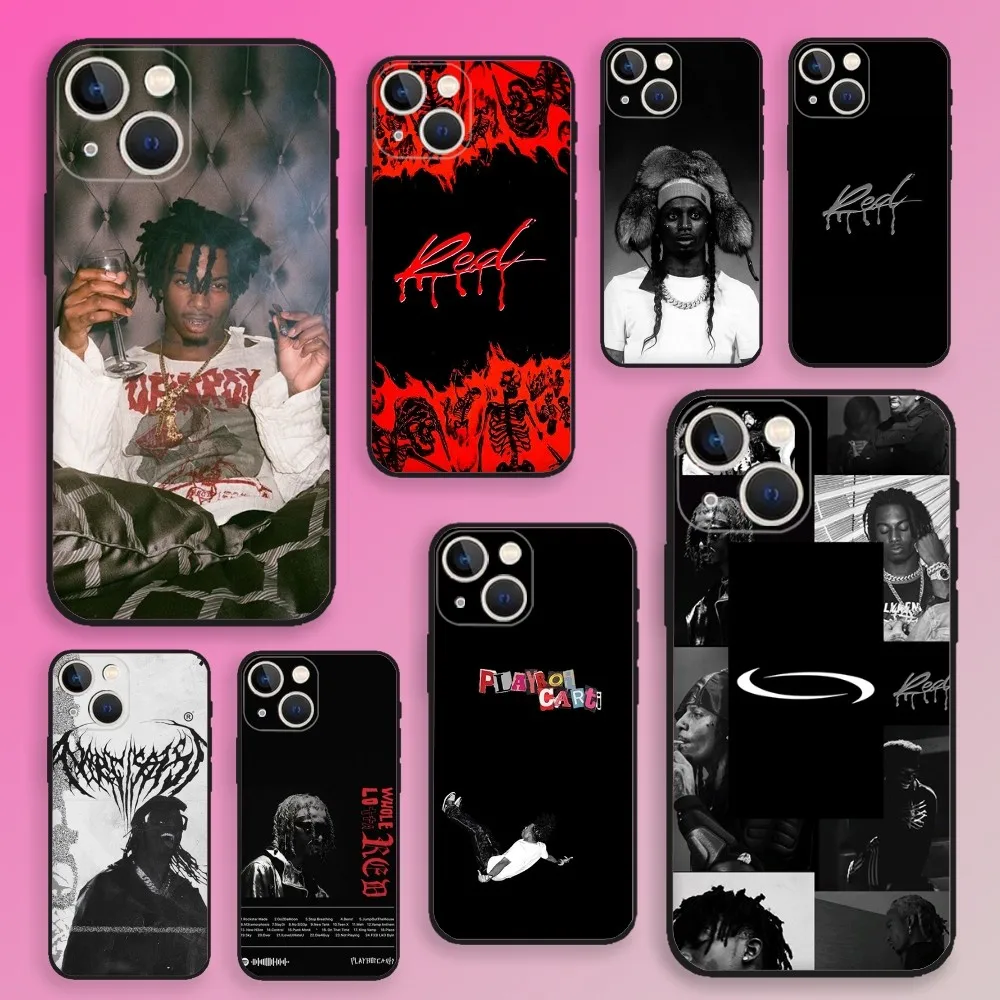 Чехол для телефона P-Playboi C-Carti Rapper iPhone 16 15 14 13 12 11 Plus Pro Max XS X XR SE Mini 8 7 мягкий