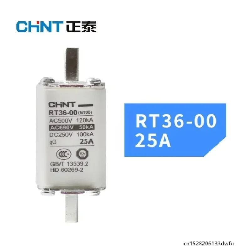 Фото Сердечник предохранителя CHINT RT36-00 NT00 20A 25A 32A 40A 50A 63A 80A 100A 125A 160A 200A 250A 300A NT1 NT2 NT3 Основание предохранителя керамического резистора №3