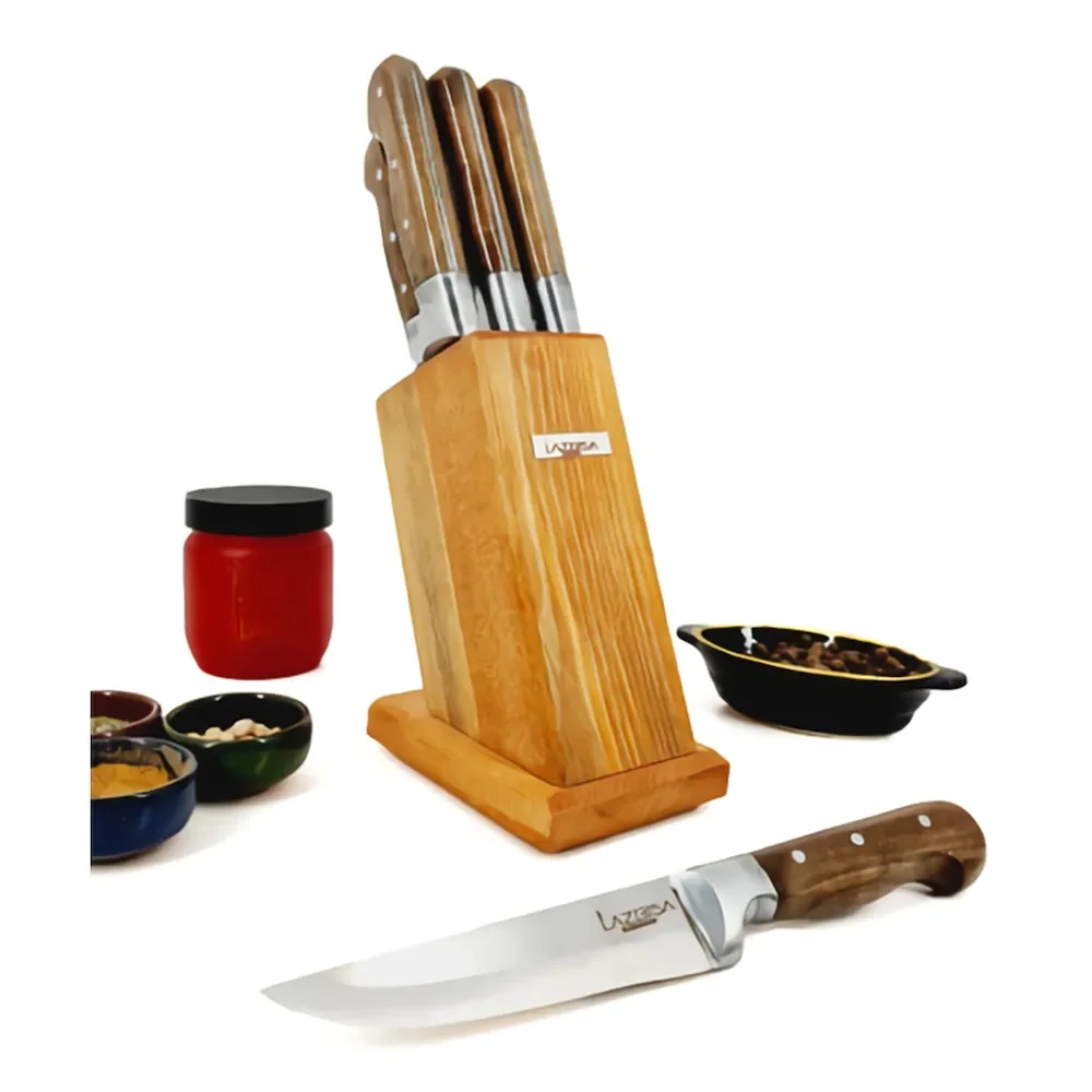 

LAZBİSA-Kitchen Knife Set Takozlu - Stantlı ( 6 of…