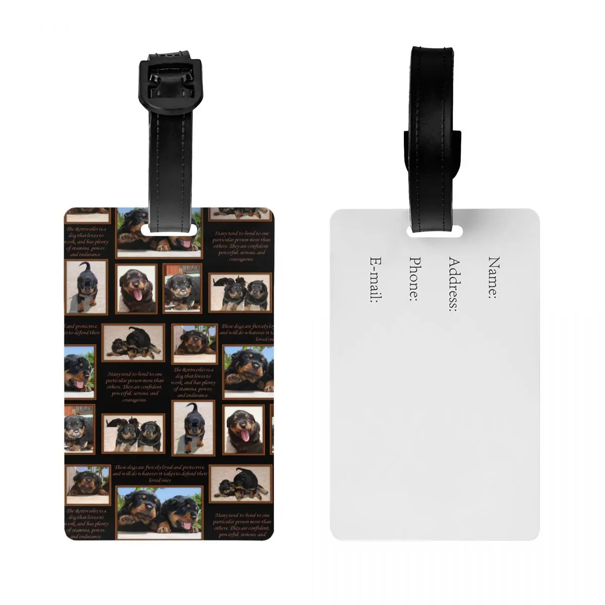 Пользовательские воспоминания ротвейлера парусиновая багажная бирка защита