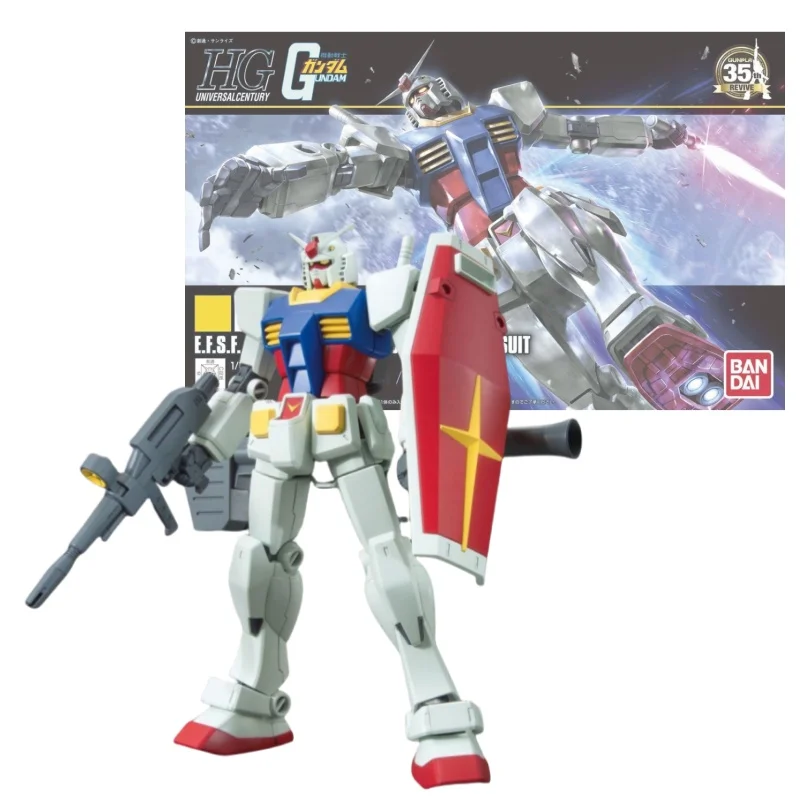 Фото В наличии Bandai HGUC 191 1/144 RX-78-2, версия нового поколения Gundam Player, одна пластиковая модель, фигурка воина-меха, образовательная №2