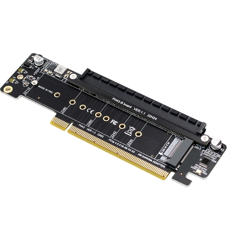

Переходник расширения разделения PH43 PCIE4.0, карта расширения PCIE x16. 2 NVME x2, входные порты