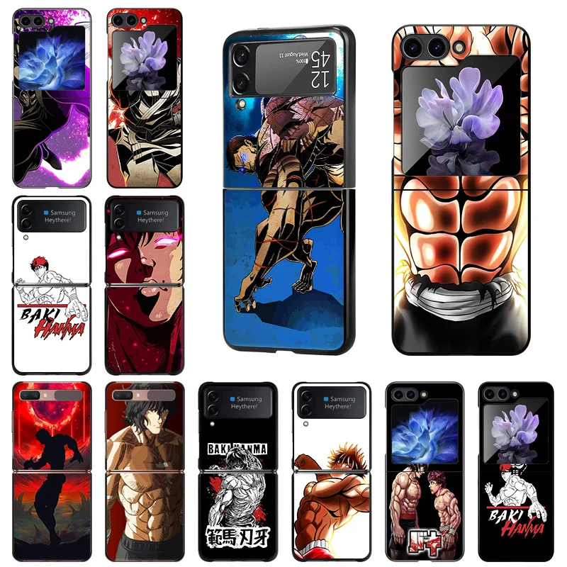 Роскошные чехлы для мобильных телефонов Baki Hanma Samsung Galaxy ZFlip6 Z Flip3 Flip4 Flip5 5G Flip 6 5 4 3