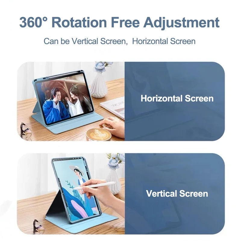 360 ° Вращающийся акриловый чехол для Samsung Tab S6 Lite 10 4 дюйма A8 5 S7 S8 11 FE Plus 12