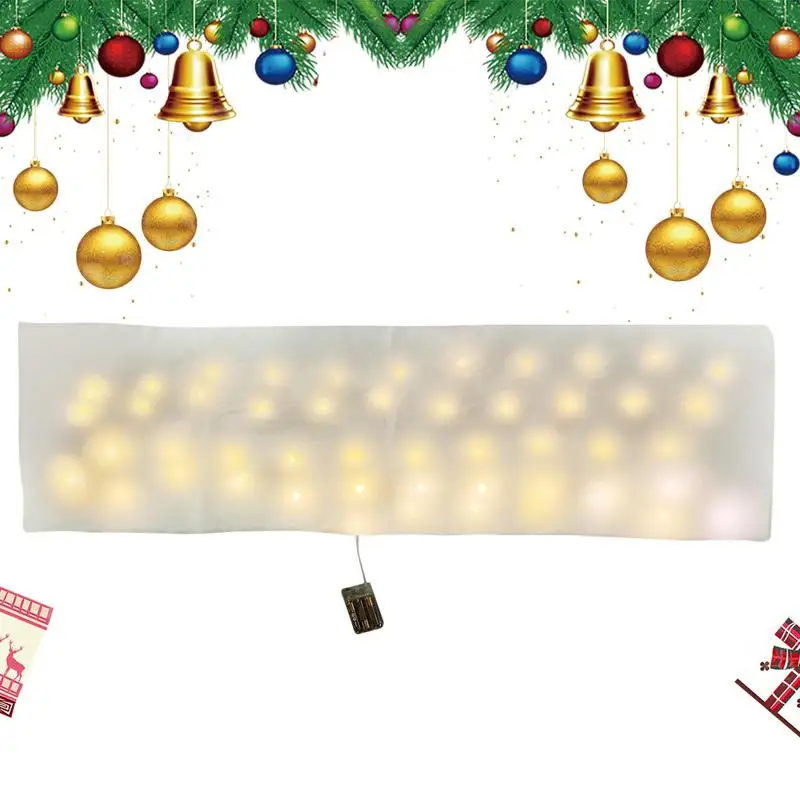 

Светодиодное освещение, поддельный Снежный стол, одеяло | Атмосферное снежное покрытие для зимних украшений, товары для рождественской вечеринки