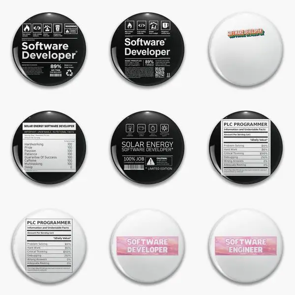 Этикетка разработчика программного обеспечения, мягкая булавка для кнопки, креативный подарок, шляпа, модная Милая мультяшная булавка для лацкана, металлический женский значок, декор для любовника