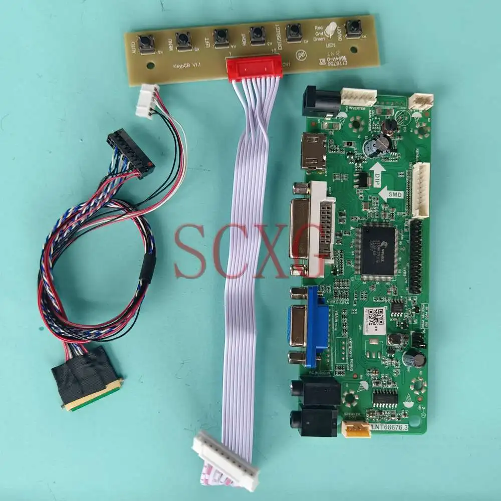 

DIY Kit Fit LP173WD1-TLC3 40 Pin LVDS 17.3" 1600*900 Laptops Panel DVI VGA HDMI-Compatible 60Hz LCD Matrix Controller Board