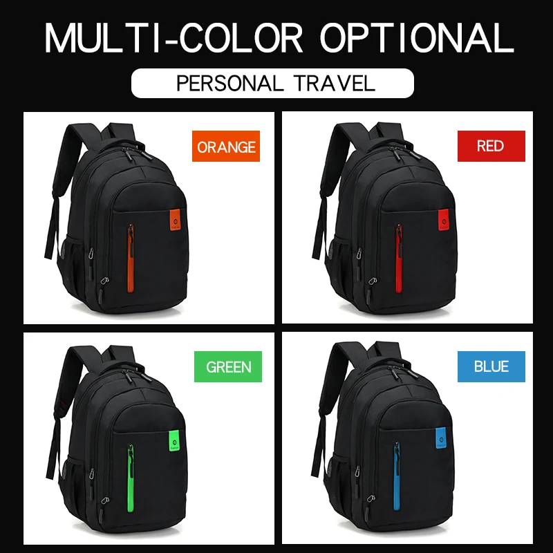 Casual Men's Backpack Waterproof Oxford School Backpack for Teenagers Boys 14 Inch Laptop Bags Daily Quality School Bags Travel