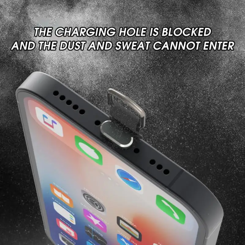 

New Cell Phone Lanyard Tether Dust Plug Compatible With Type C And IPhone Lightning Port Protects Charging Port Anti Dust Cover