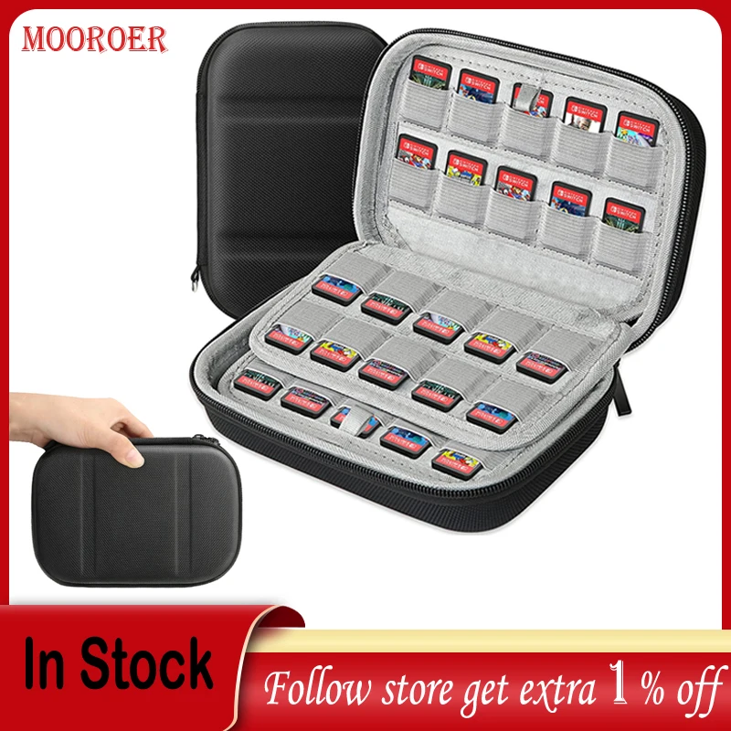 

Mooroer Game Card Case Compatible with Nintendo Switch/OLED PS Vita Game, SD Cards Storage Case 120 Large Capacity Card Bag