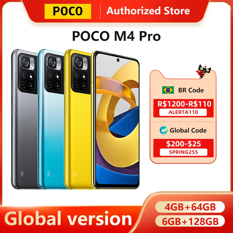 Global Version POCO M4 Pro 5G Smartphone 64GB/128GB ROM MTK Dimensity 810 90Hz 6.6" DotDisplay 50MP 5000mAh Battery 33W Pro NFC