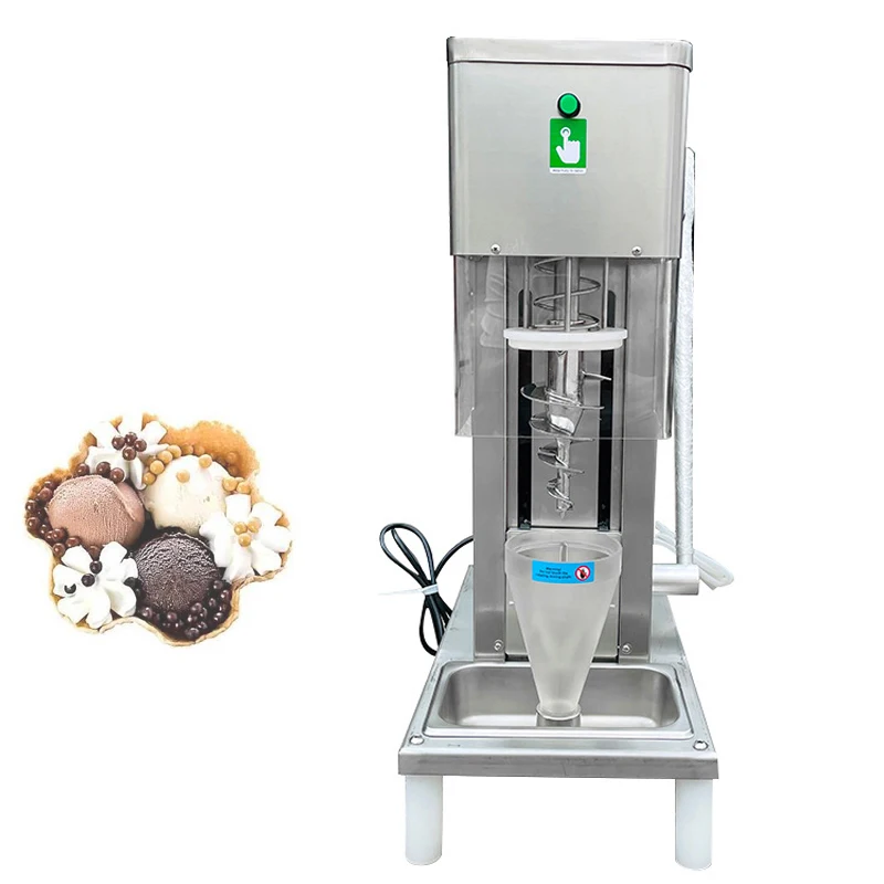 Full Automatic Real Fruit Ice Cream Blender Swirl Freezer Ice Cream Mixing Machine Automatic One-button To Clean 1500rpm