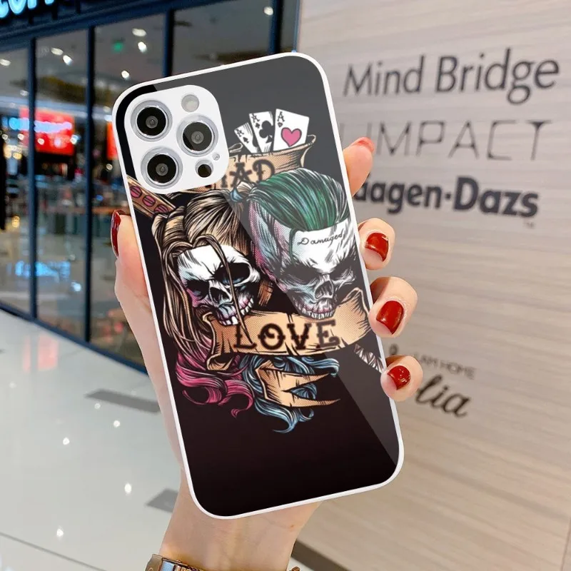 

Чехол для телефона Harley с рисунком аниме пары для iPhone 14 13 12 11 Pro Max X XR XS 8 7 Plus чехол для телефона из жидкого стекла