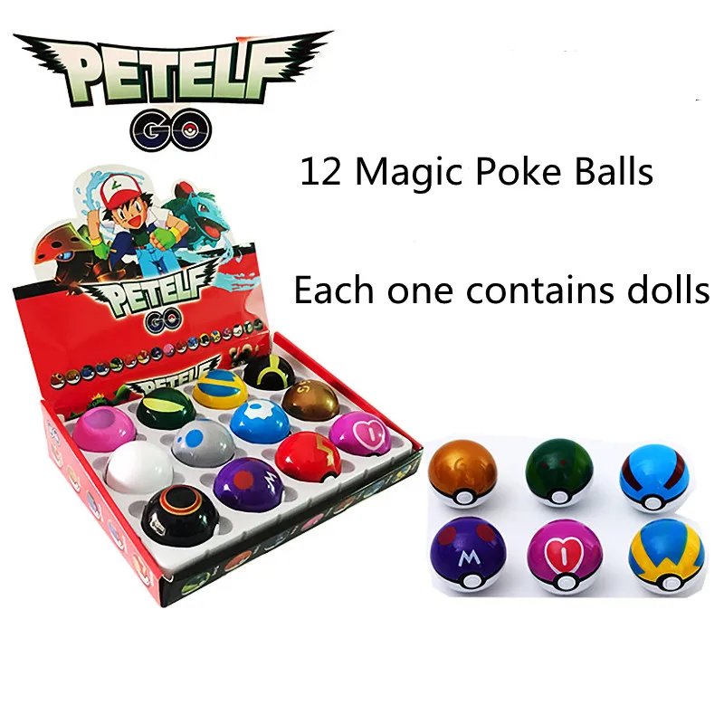 Милые экшн-фигурки в виде покемона Размер 12 шт. упаковке наклейки с тыкбольным