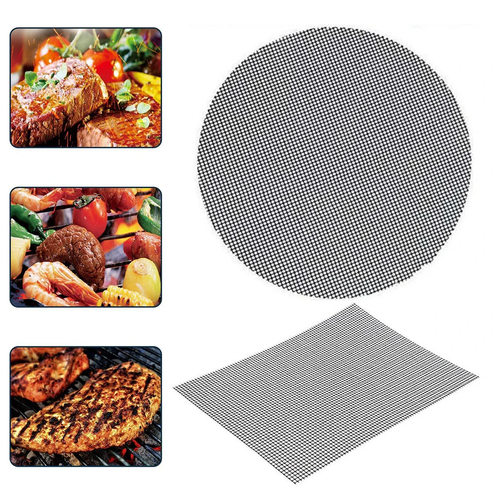 

1pc Barbecue Mesh Non-Stick High Temperature Resistant BBQ Grid Pad Reusable Easily Cleaned Cooking Pads Baking Grill Tool