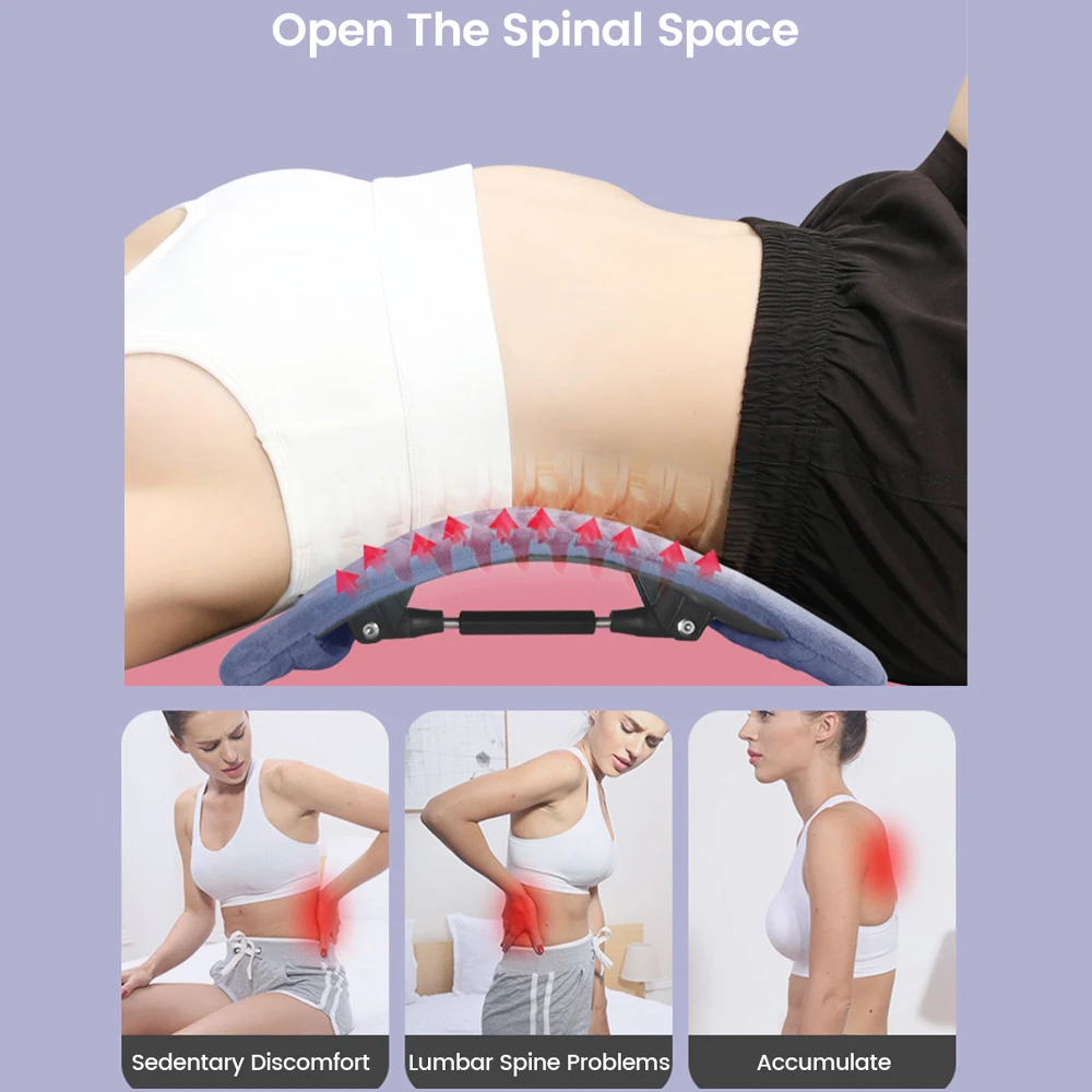 

Электрический массажер для спины с подогревом, растягивающее устройство для спины, Волшебная Растяжка, фитнес, поддержка поясницы, релакса...