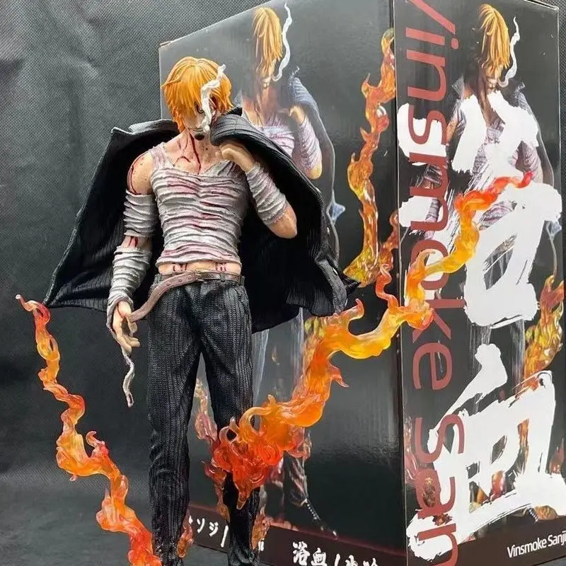 

28cm Anime One Piece Figure Vinsmoke Sanji Bathed In Blood Manga Statue Pvc Action Figurine Collection Model Toy Decor Gift