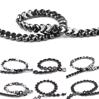 black hematite bead heart moon flower shape natural stone loose beads for jewelry making diy bracelet necklace hematite beads