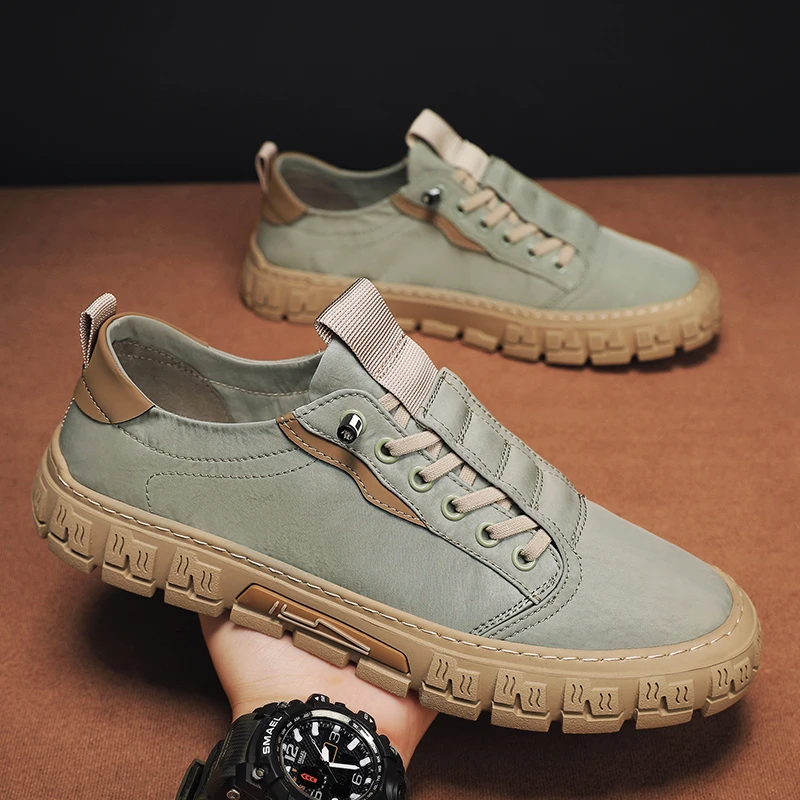 

Spring New Men Vulcanized Shoes ice Silk Cloth Casual Shoes Board Shoes Versatile Single Shoes Student Fashion Shoes Men's Shoes