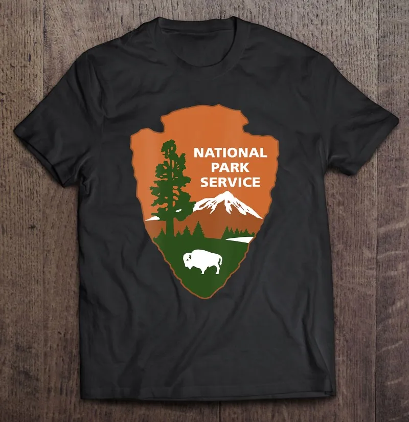 

Футболка мужская с логотипом службы национального парка, тенниска с принтом манга, майка с аниме принтом, уличная одежда, большие размеры d