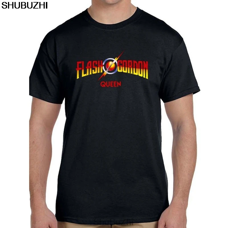 

Прямая поставка, летняя Стильная хлопковая Футболка с принтом, Мужская футболка Queen Rock Band Legend Flash Gordon, мужская повседневная крутая футболка с...