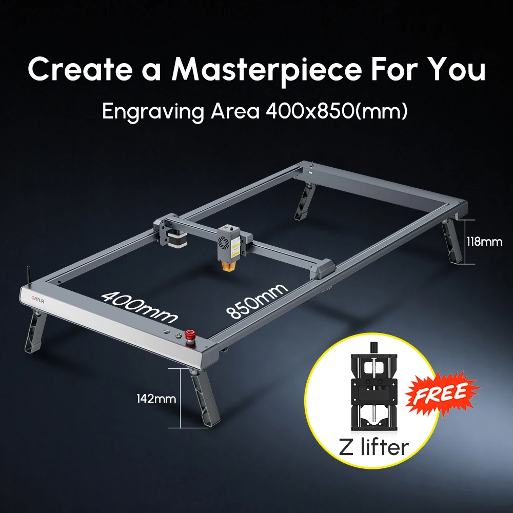 Лазерный гравер ORTUR OLM3, резак с диодным модулем 10 Вт, рабочее пространство 85*40 см, Wi-Fi, офлайн-принтер изображений, Buiness, «сделай сам», лидер продаж