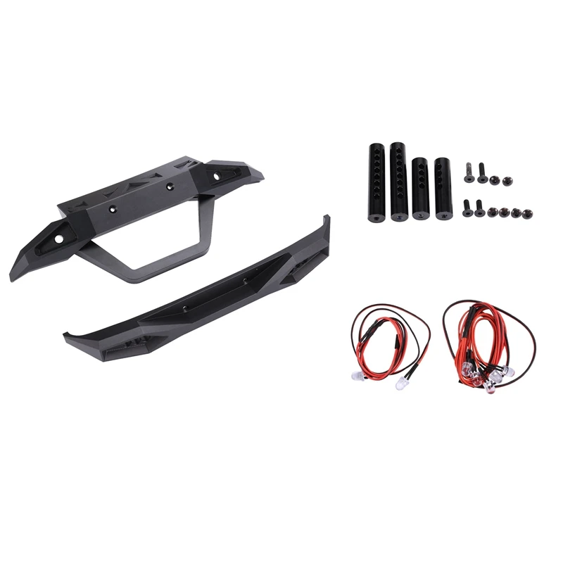 

Metal Front And Rear Bumper With LED Light For 1/6 RC Crawler Car Axial SCX6 Jeep JLU Wrangler Upgrade Parts