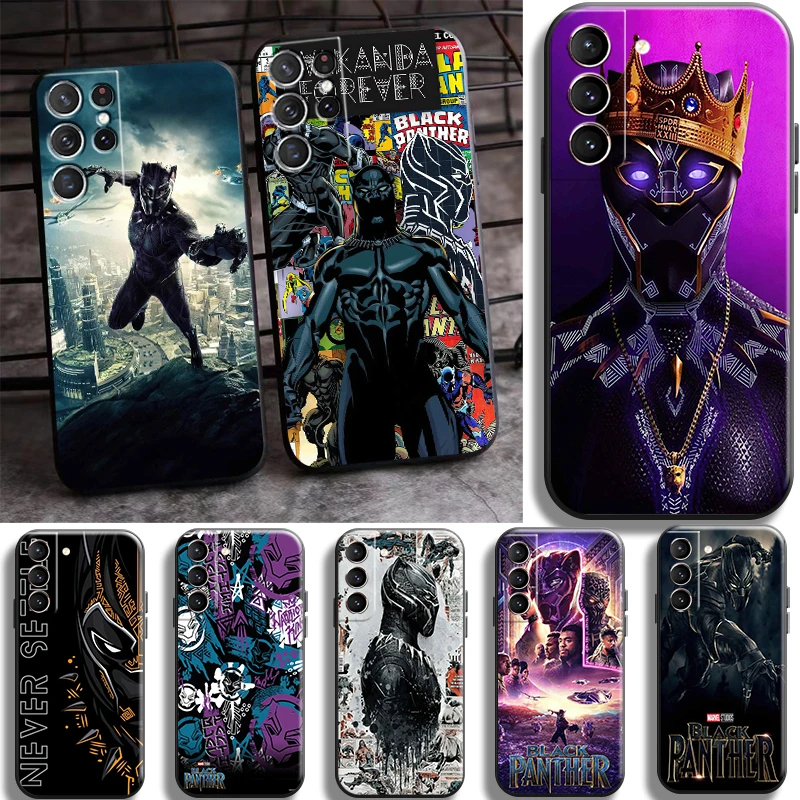 

Marvel Avengers Black Panther Phone Case For Samsung Galaxy S22 S21 S20 Plus Ultra FE 5G S9 S10 Lite Plus 5G S10E Coque