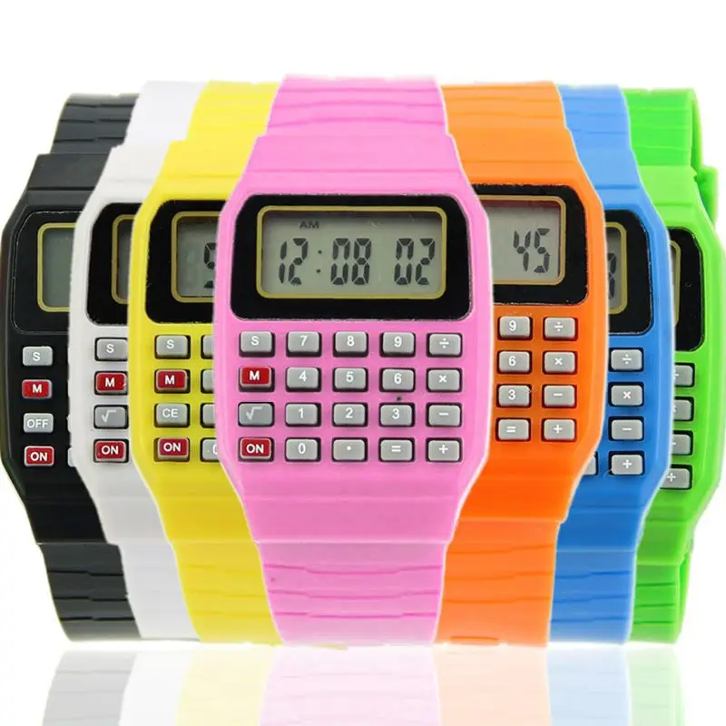 

Children Silicone Date Multi-Purpose Kids Electronic Calculator Wrist Watch