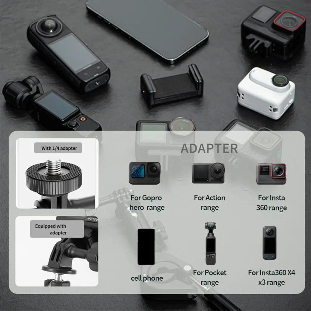 Для камеры DJI Pocket3 велосипедный зажим крепление для мотоцикла подставка Gopro 13