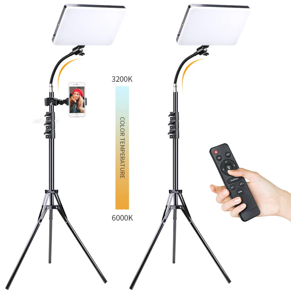 LED Photo Studio Light 3200K-6000K EU Plug For Youbute Game Live Video Lighting Portable Video Recording Photography Panel Lamp