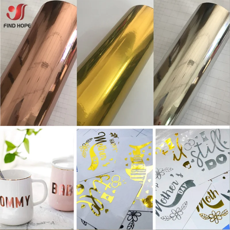 Vinyl Film Cricut Metal Self-Adhesive Vinyl Window Film Diy Cup Sticker Handcraft Home Decor Car Decorations Espelho Adesivo