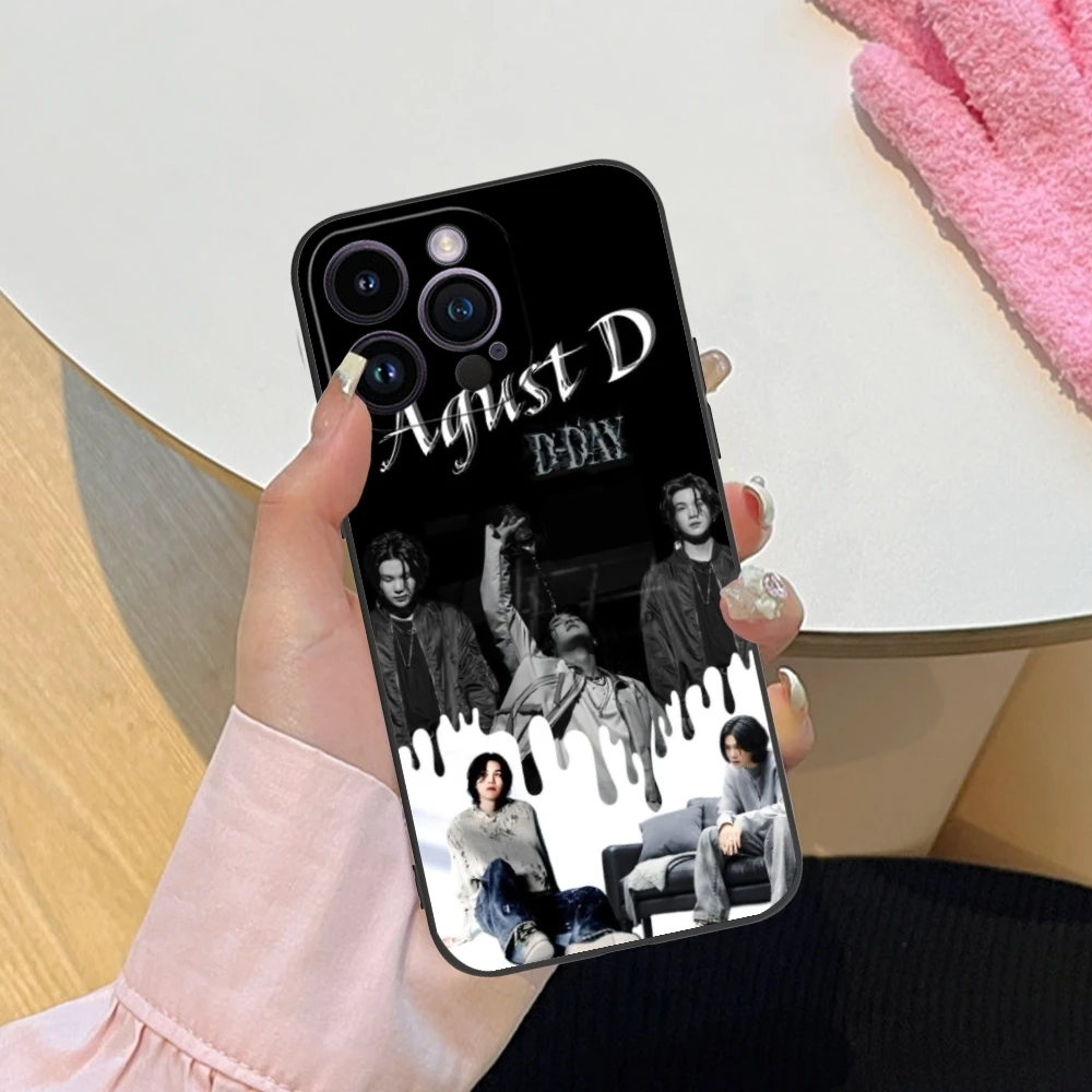 Чехол для мобильного телефона KPOP RM Jim Kim iPhone 15 14 13 12 11 X XR XS 8 7 Pro Max Plus Mini черный мягкий