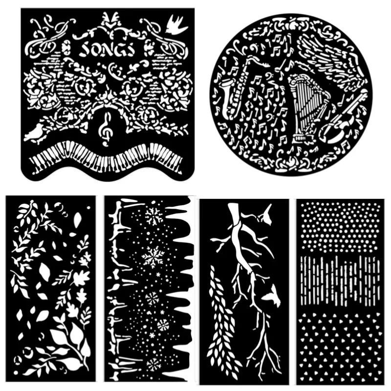 Счастье росы ветки снежинки листья музыка металлические штампы силиконовый