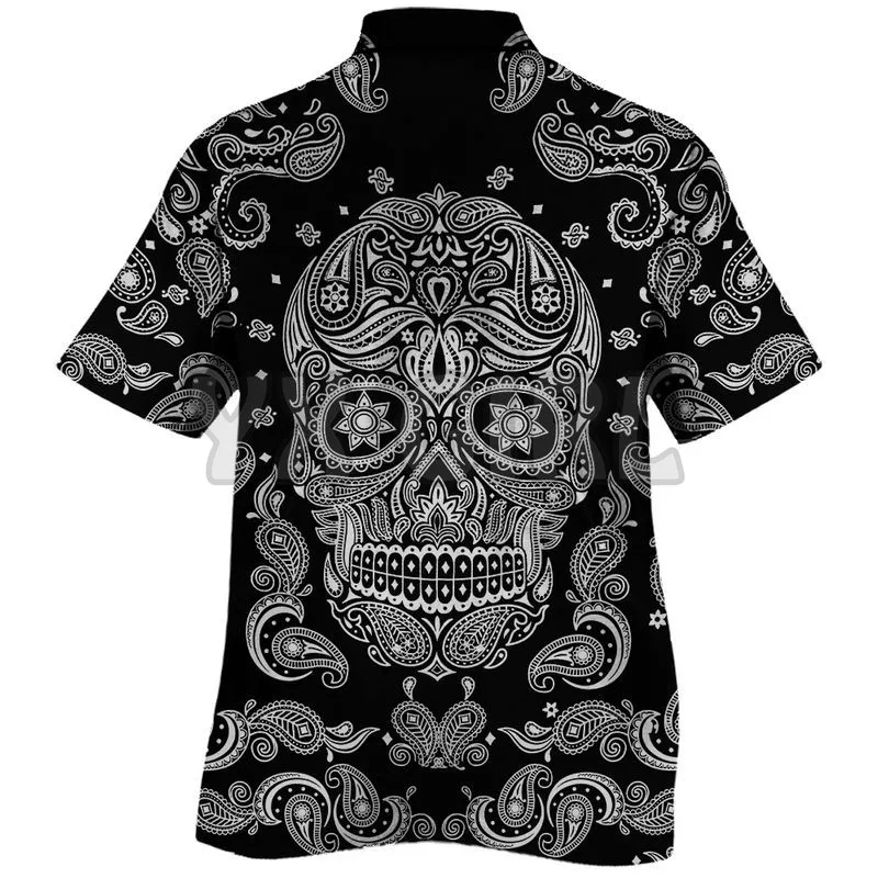 

Sugar Skull Pattern 3D All Over Printed Hawaiian Shirt Men's For Women's Harajuku Casual Shirt Unisex