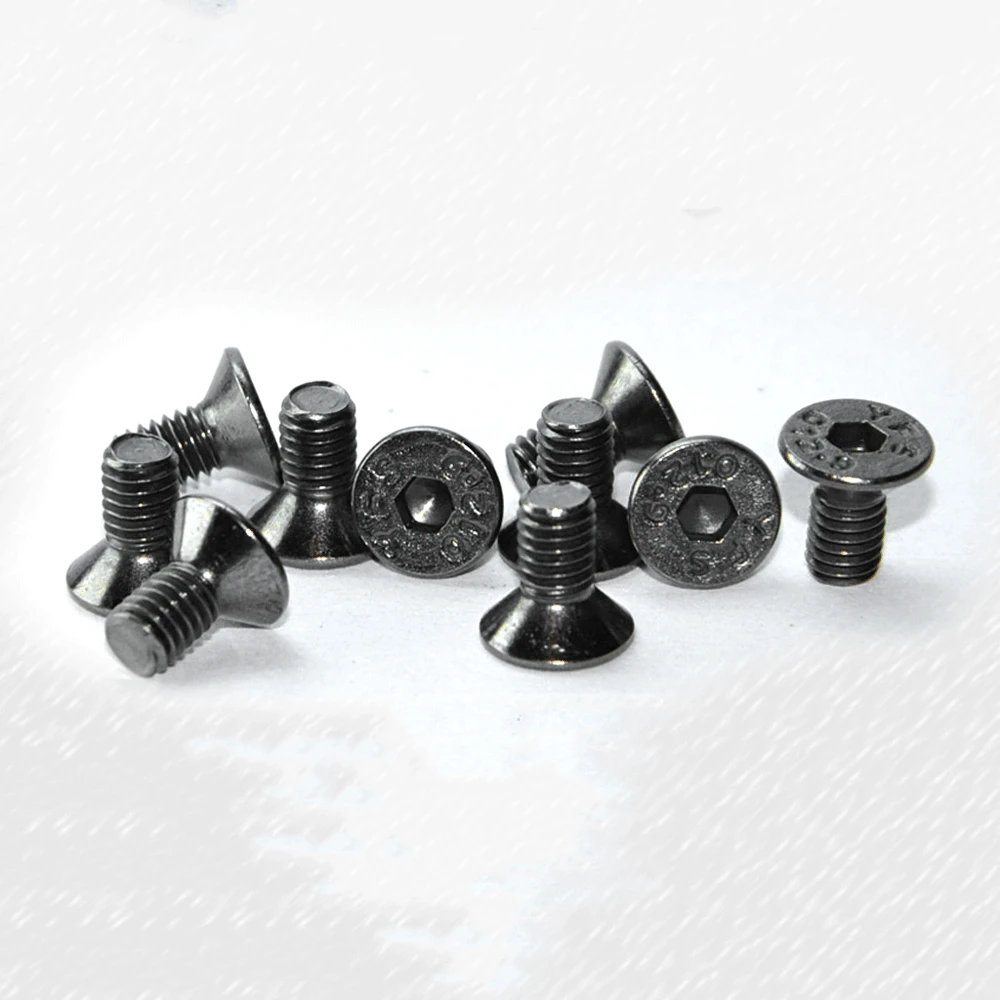 

M3 x 4 5 6 8 10 12 14 15 16 20 22 -30mm Black Nickel Plated 12.9 Grade Alloy Steel Allen Hex Socket Flat Head Screw Bolt ISO7380