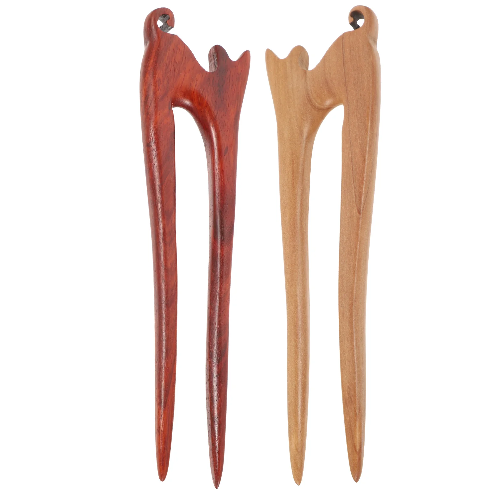 

Деревянные палочки для волос, палочки для еды, аксессуары для укладки кошек, булочки, деревянные U-образные вилки в форме ханьфу, винтажная булочка, шиньон, милая вилка для девушек