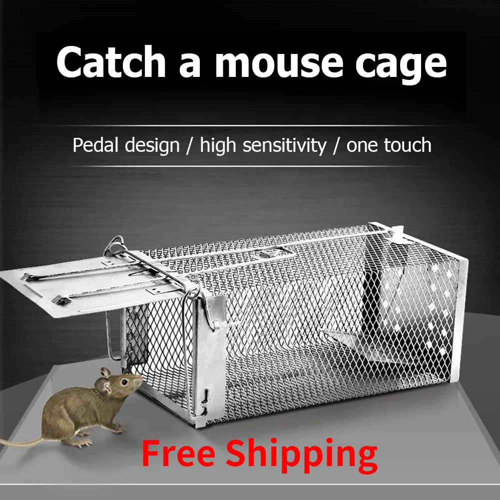 Reusable Mouse Trap Cage Metal Mice Rodent Rats Catcher Pest Control Products Garden Outdoor Household Gadgets Dropshipping