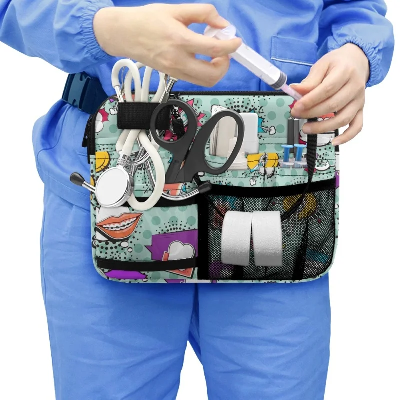 

Забавная дорожная сумка twoheart sgirl для медсестер, поясной ремень для кормления, поясной ремень для медицинских принадлежностей, набор для ухода, сумка для инструментов, вместительные поясные сумки