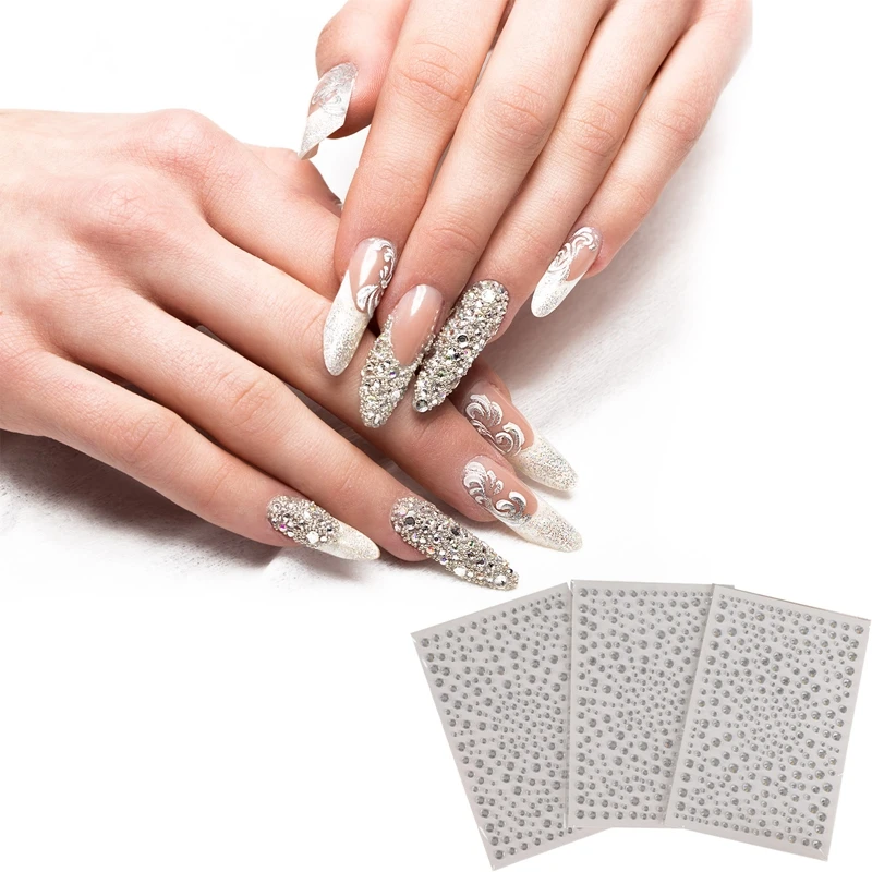 

Наклейки Стразы 3-6 мм 3 шт., круглая самоклеящаяся стразы, блестящая Алмазная блестящая паста для лица, ногтей, поделок своими руками