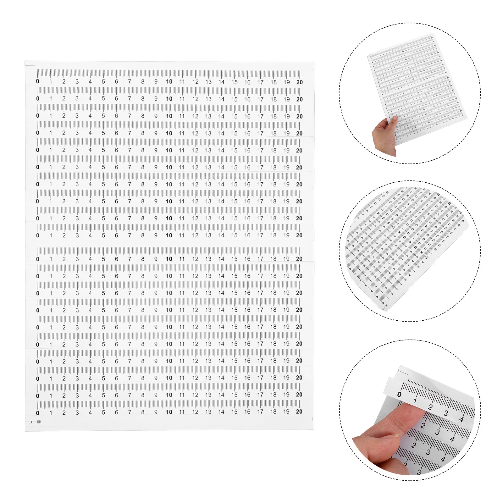 20 шт. рулетка наклейка в масштабе самоклеящаяся измерительная линейка для