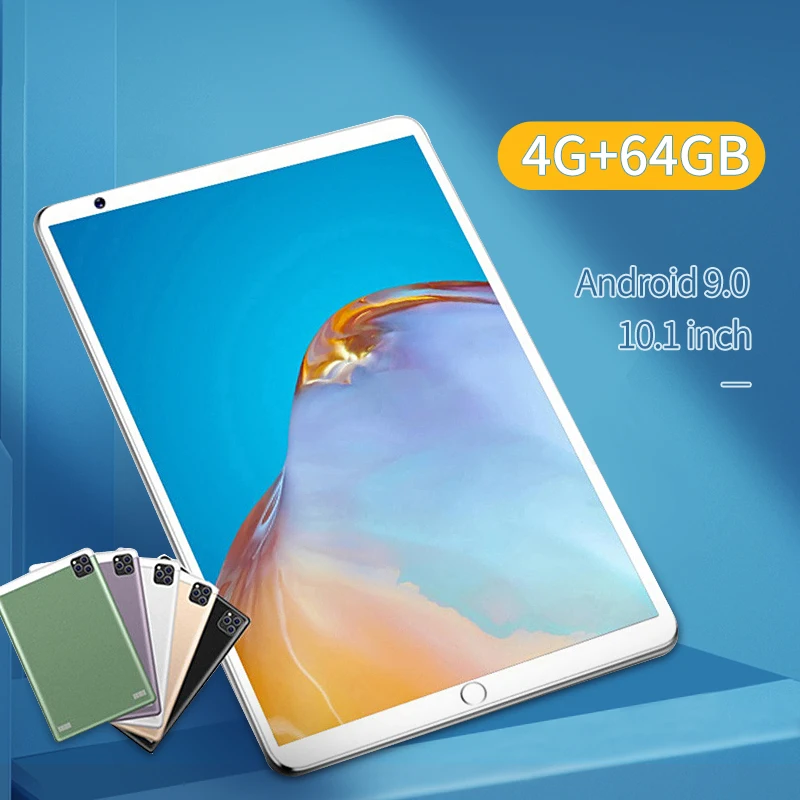 New 10.1 Inch Ten Core 4G Network WiFi Tablet PC 4G+64GB Android 9.0 Arge 1280*800 IPS Screen Dual SIM Dual Camera Rear 5 MP