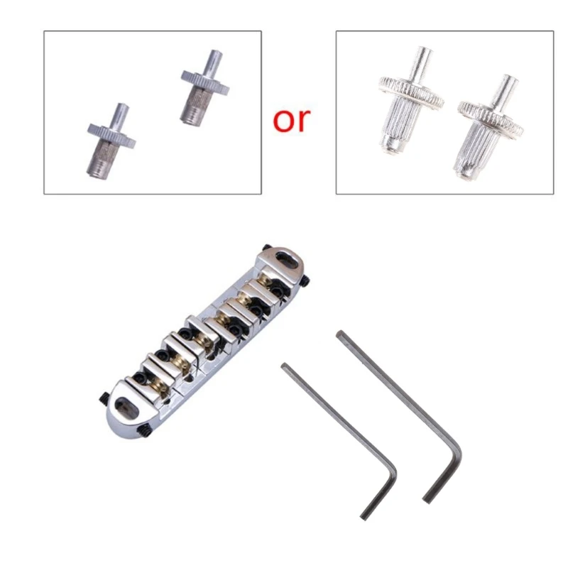 

Guitar Bridge Saddle Roller Locking Chrome For GB for LP 6 string