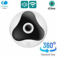 icsee 360 degree wifi camera 1080p fisheye cctv smart home surveillance mini wireless panoramic camera security protection